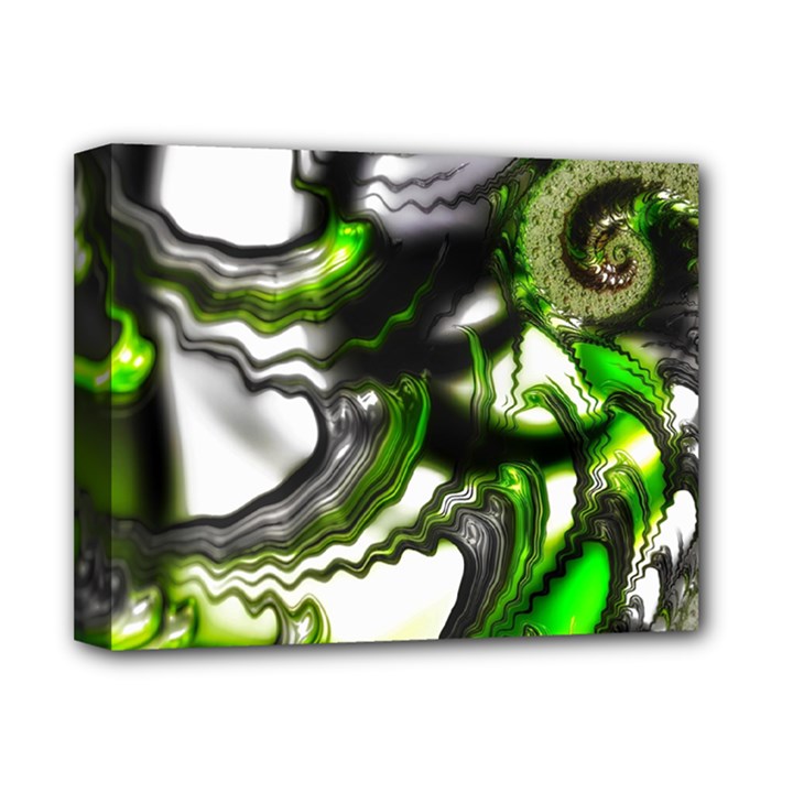 Fractal Green Trumpet Trump Deluxe Canvas 14  x 11  (Stretched)