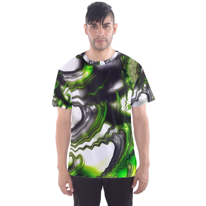 Fractal Green Trumpet Trump Men s Sports Mesh Tee