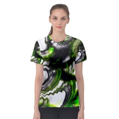 Fractal Green Trumpet Trump Women s Sport Mesh Tee