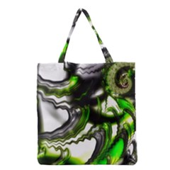 Fractal Green Trumpet Trump Grocery Tote Bag