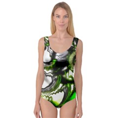 Fractal Green Trumpet Trump Princess Tank Leotard 