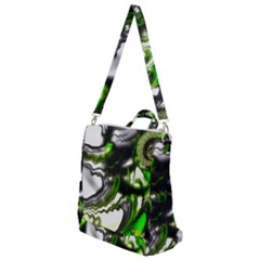 Fractal Green Trumpet Trump Crossbody Backpack