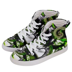 Fractal Green Trumpet Trump Men s Hi-top Skate Sneakers