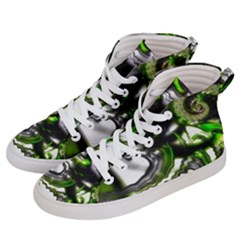 Fractal Green Trumpet Trump Women s Hi-top Skate Sneakers