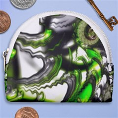 Fractal Green Trumpet Trump Horseshoe Style Canvas Pouch