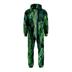 Green Pattern Background Abstract Hooded Jumpsuit (kids)