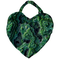 Green Pattern Background Abstract Giant Heart Shaped Tote by Pakrebo