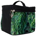 Green Pattern Background Abstract Make Up Travel Bag (Big) View1