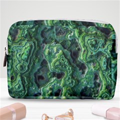 Green Pattern Background Abstract Make Up Pouch (medium)