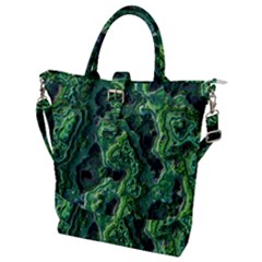 Green Pattern Background Abstract Buckle Top Tote Bag