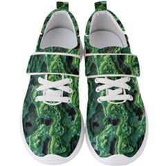 Green Pattern Background Abstract Men s Velcro Strap Shoes