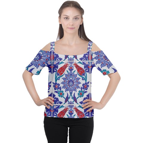 Art Artistic Ceramic Colorful Cutout Shoulder Tee by Pakrebo