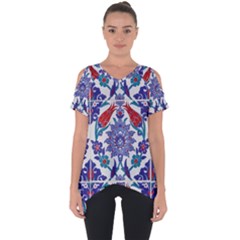 Art Artistic Ceramic Colorful Cut Out Side Drop Tee by Pakrebo