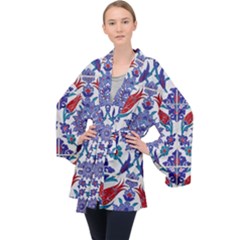 Art Artistic Ceramic Colorful Velvet Kimono Robe