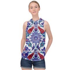 Art Artistic Ceramic Colorful High Neck Satin Top