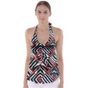 Model Abstract Texture Geometric Babydoll Tankini Top View1