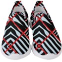 Model Abstract Texture Geometric Kids  Slip On Sneakers View1