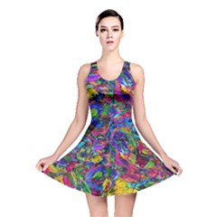 Pattern Structure Background Reversible Skater Dress by Pakrebo