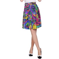 Pattern Structure Background A-line Skirt by Pakrebo