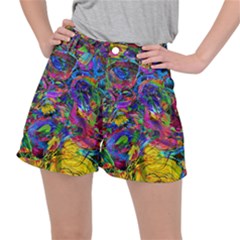 Pattern Structure Background Stretch Ripstop Shorts