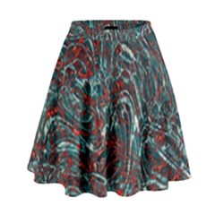 Pattern Structure Background Facade High Waist Skirt by Pakrebo