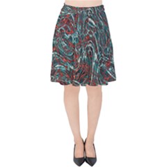 Pattern Structure Background Facade Velvet High Waist Skirt by Pakrebo