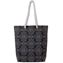 Line Geometry Pattern Geometric Full Print Rope Handle Tote (small) by Pakrebo