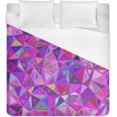 Pink Triangle Background Abstract Duvet Cover (king Size)