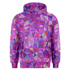 Pink Triangle Background Abstract Men s Overhead Hoodie by Pakrebo