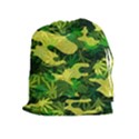 Marijuana Camouflage Cannabis Drug Drawstring Pouch (XL) View1