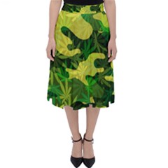 Marijuana Camouflage Cannabis Drug Classic Midi Skirt by Pakrebo