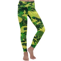 Marijuana Camouflage Cannabis Drug Kids  Lightweight Velour Classic Yoga Leggings by Pakrebo