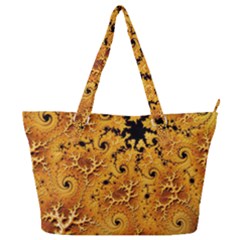 Fractal Pattern Spiral Full Print Shoulder Bag