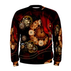 Steampunk, Wonderful Clockswork Men s Sweatshirt by FantasyWorld7