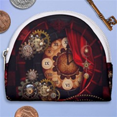 Steampunk, Wonderful Clockswork Horseshoe Style Canvas Pouch by FantasyWorld7