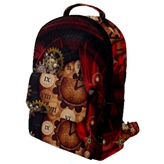 Steampunk, Wonderful Clockswork Flap Pocket Backpack (small)