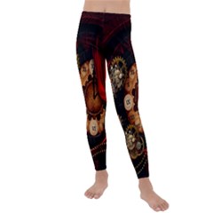 Steampunk, Wonderful Clockswork Kids  Lightweight Velour Leggings