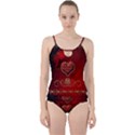 Wonderful Heart With Roses Cut Out Top Tankini Set View1