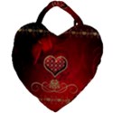 Wonderful Heart With Roses Giant Heart Shaped Tote View1