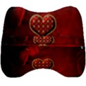 Wonderful Heart With Roses Velour Head Support Cushion View2