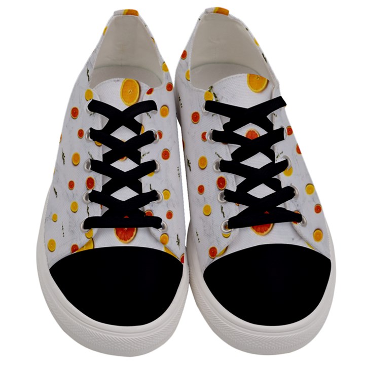 Citrus Thyme Men s Low Top Canvas Sneakers