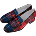 Blue & Red Plaid Women s Chunky Heel Loafers View2