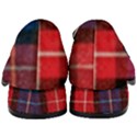 Blue & Red Plaid Women s Chunky Heel Loafers View4