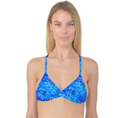 Valentine Heart Love Blue Reversible Tri Bikini Top by Mariart