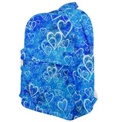 Valentine Heart Love Blue Classic Backpack by Mariart