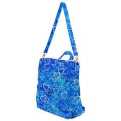 Valentine Heart Love Blue Crossbody Backpack