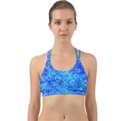 Valentine Heart Love Blue Back Web Sports Bra