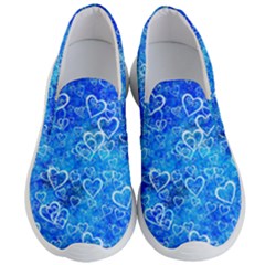 Valentine Heart Love Blue Men s Lightweight Slip Ons by Mariart