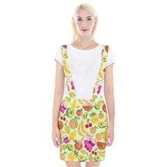 Seamless Pattern Fruit Braces Suspender Skirt by Mariart