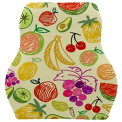 Seamless Pattern Fruit Car Seat Velour Cushion  by Mariart